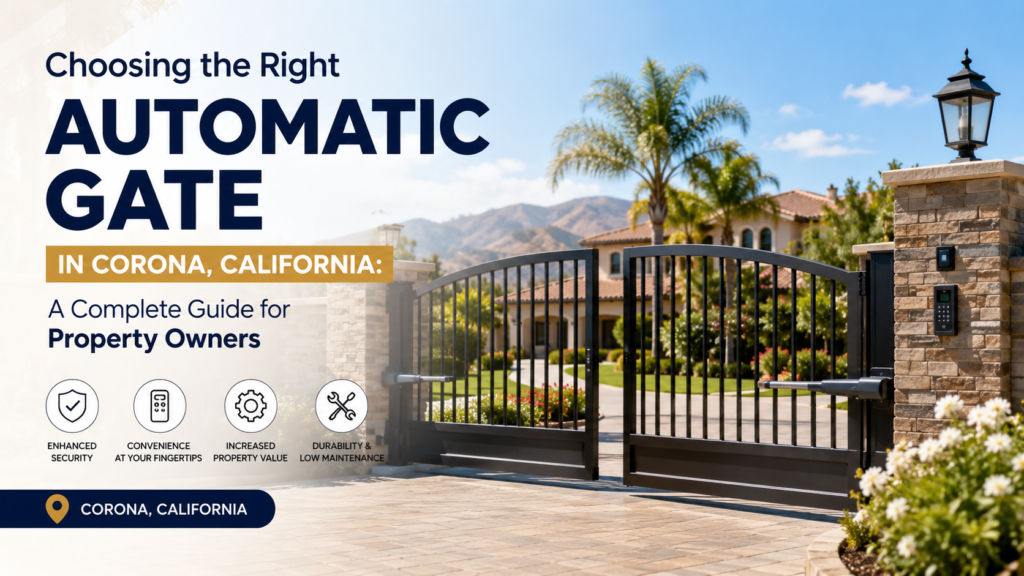 Choosing the Right Automatic Gate in Corona, California: A Complete Guide for Property Owners